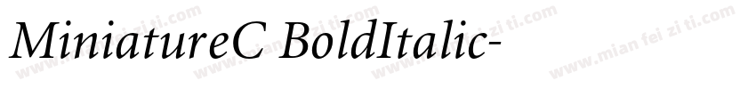MiniatureC BoldItalic字体转换